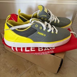 New in box. Puma Zanthem S Sneaker Shoes Lite Yellow white gray